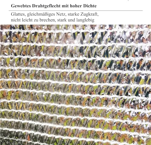 Schattennetz Auto für Hunde, 3 x 2 m, Aluminium-Netz, 85% Hitzeschutzhaube, UV-reflektierender Schutz, Sonnenschutz, Aluminium-Schattenstoffabdeckung für Outdoor-Camping, Gewächshaus, Hund, Tiere