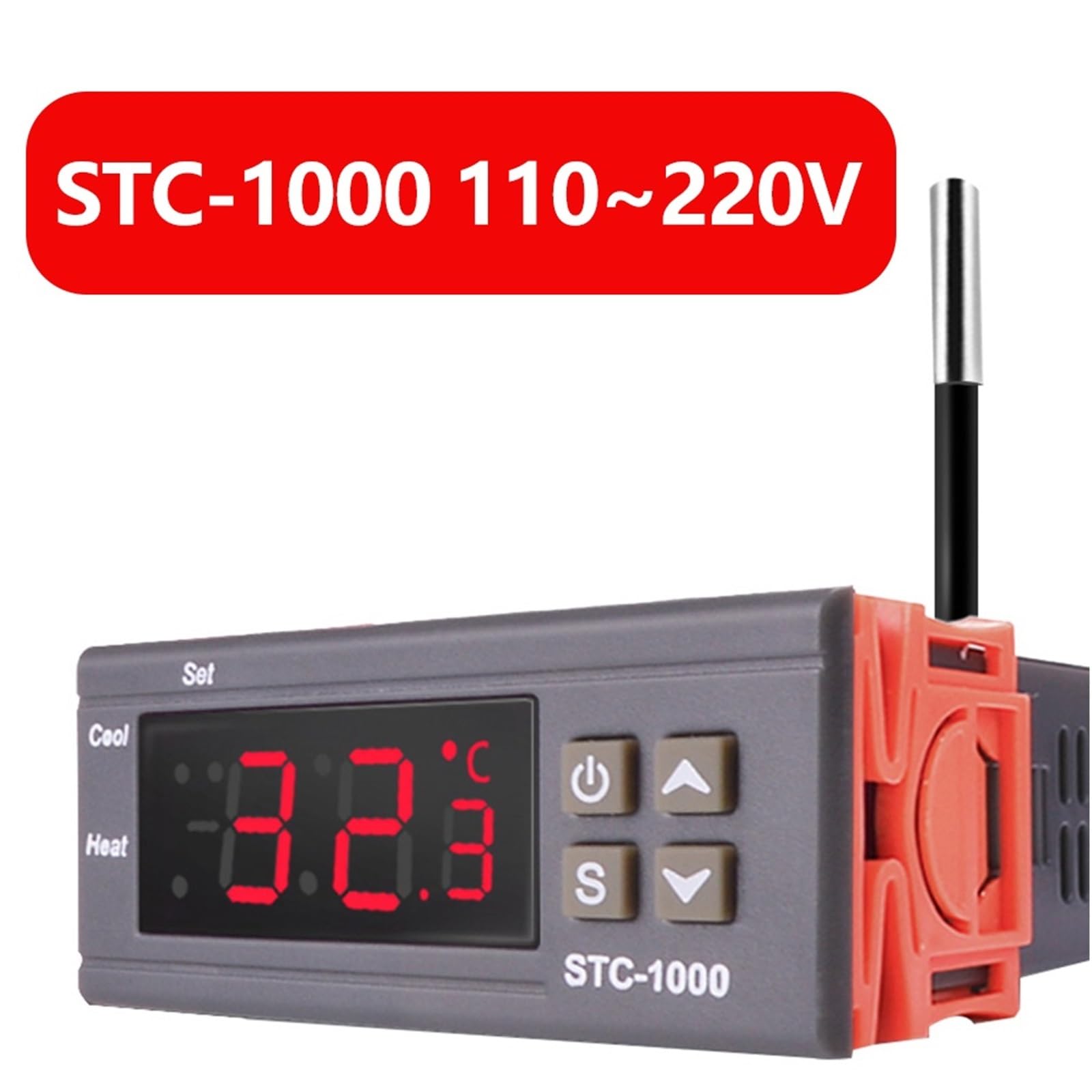 Regolatore di temperatura digitale STC-1000 220V 12V due relè Regolatore termostato for incubatore Riscaldamento Raffreddamento Termoregolatore(STC-1000 110-220 VAC)