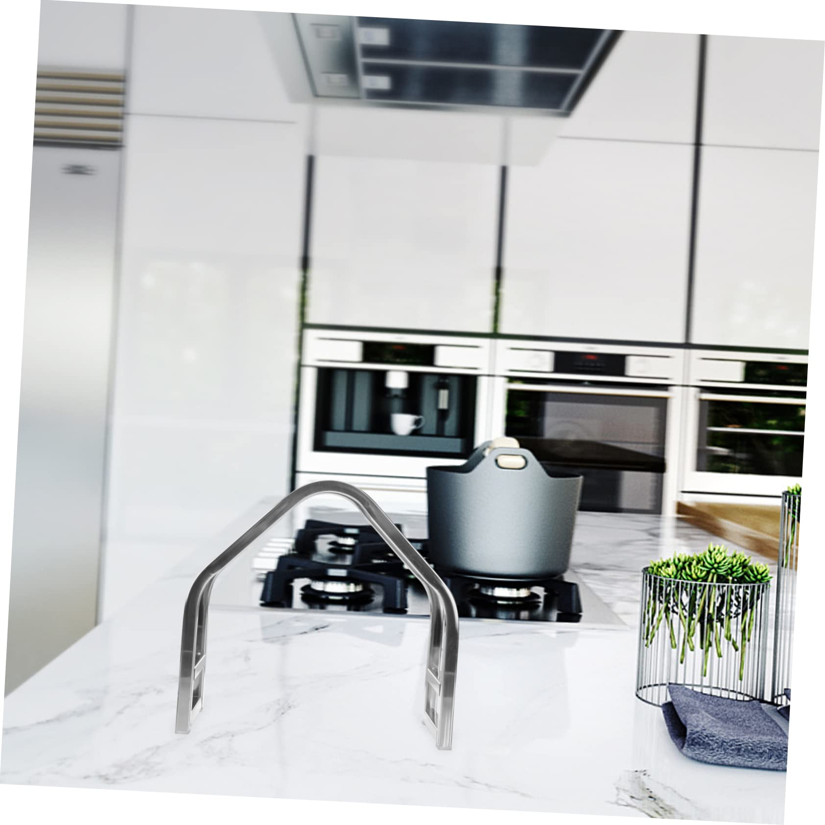 OUNONA Stainless Steel Cutting Board Rack Pan Racks Plate Rack Organizer for Cabinet Chopping Board Pot Lid Rack Organizer Rack for Organizer with Lid Kitchen Utensil Holder Boards Silver