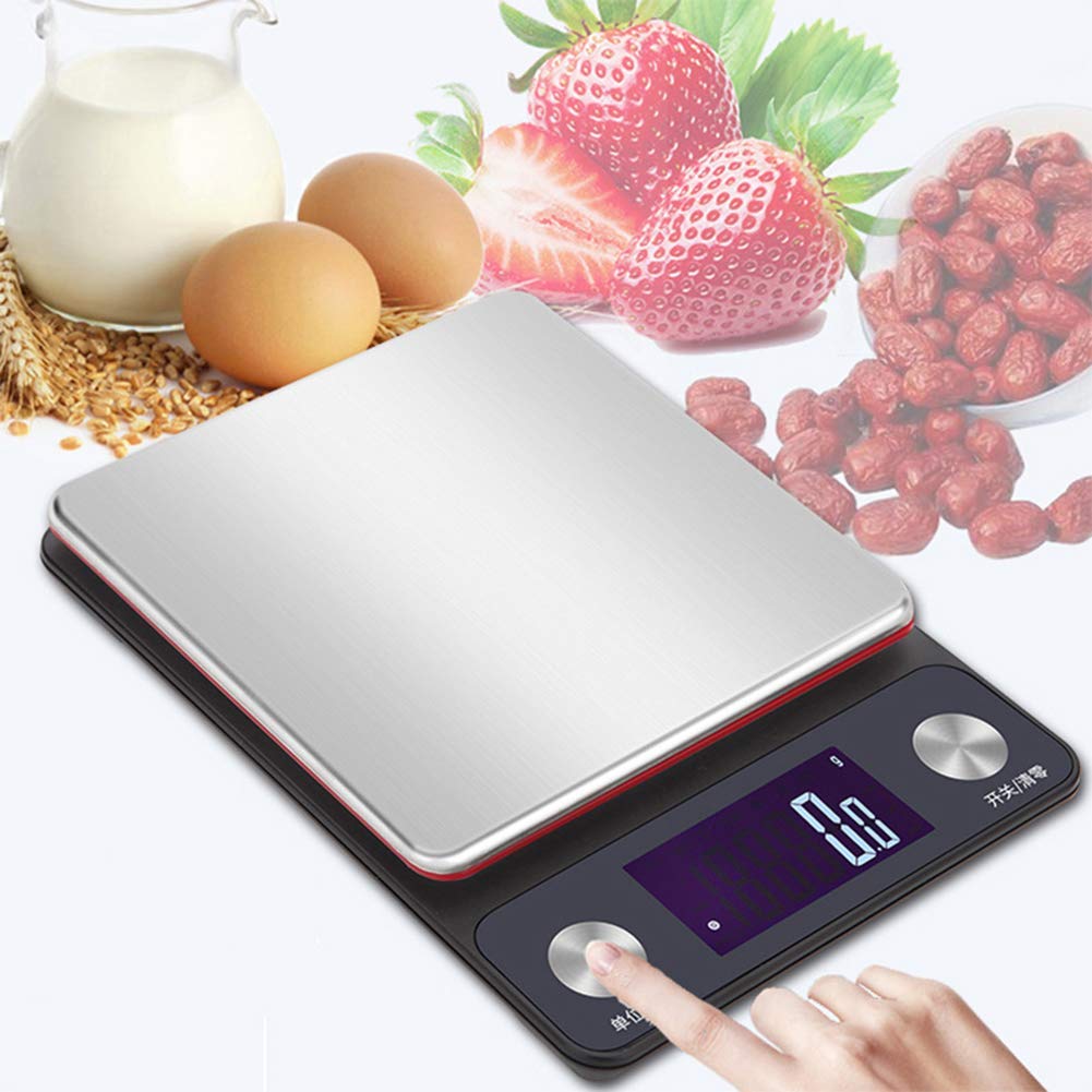 LLSS Kitchen Scales, Digital Baking Scales High Precisio Electronic Scales Portable Food Scales Stainless Steel Kitchen Weighing Scales