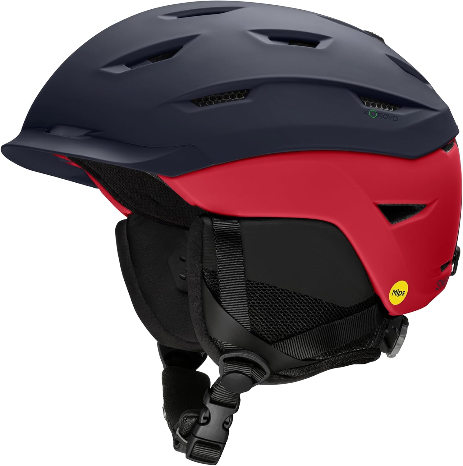 SMITH Unisex Level MIPS Snow Sport Helmet - Matte Midnight Navy/Crimson | Small