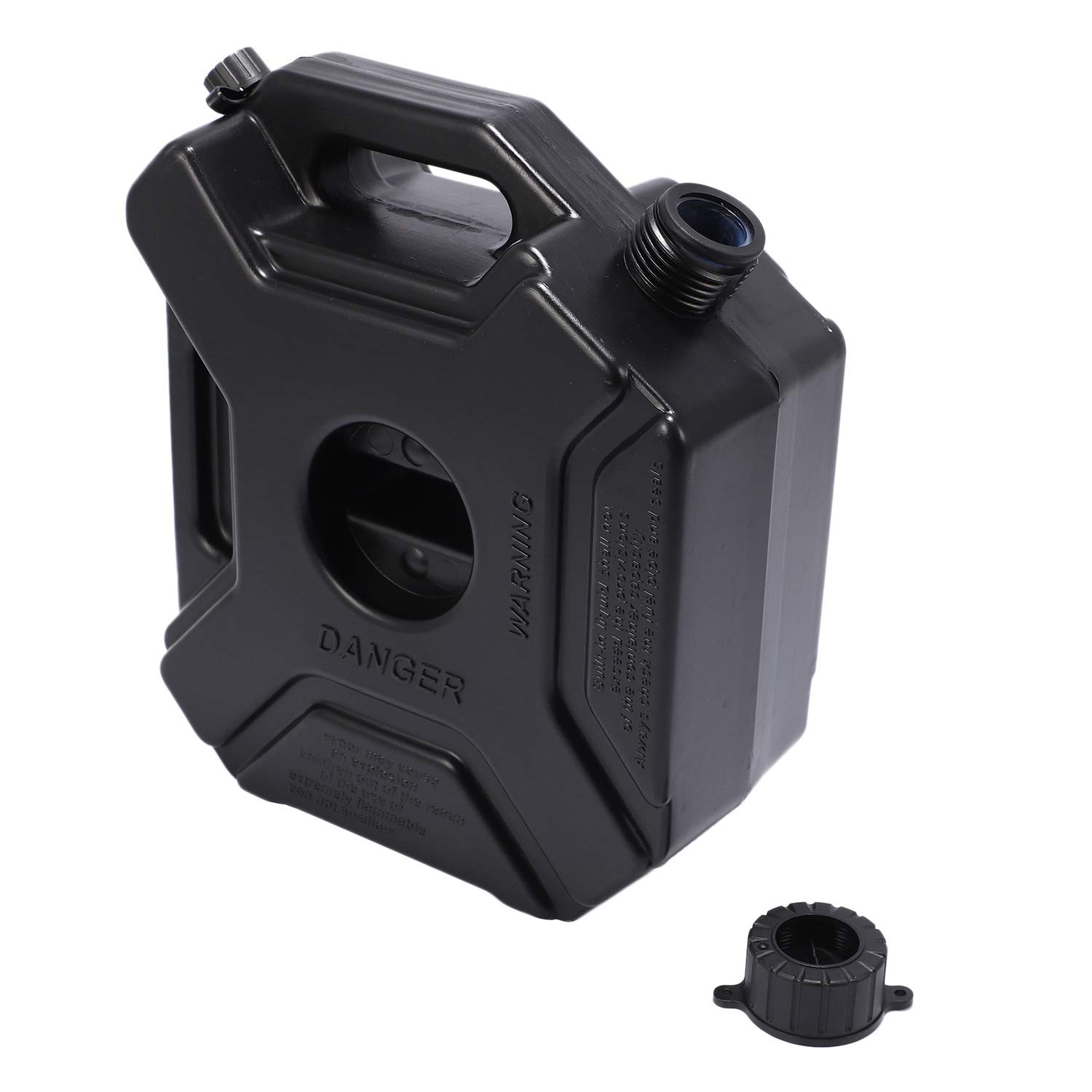 DepóSito de Combustible Negro de 5 Litros DepóSito de Aceite de Repuesto de Motocicleta de Coche Jerrycan de Respaldo Recipiente para Jarras de Combustible con Cerradura y Llave