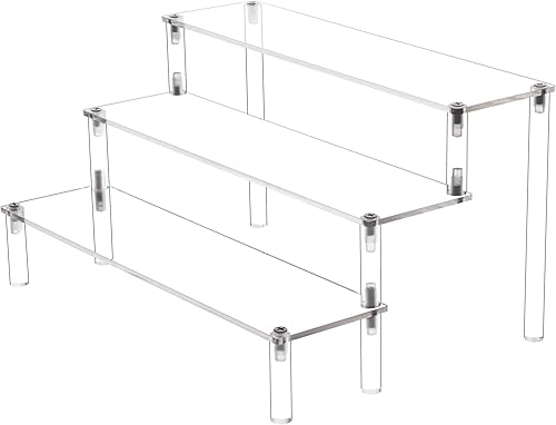 ihomecooker Exhibición de acrílico transparente de 3 pasos para decoración y organizador