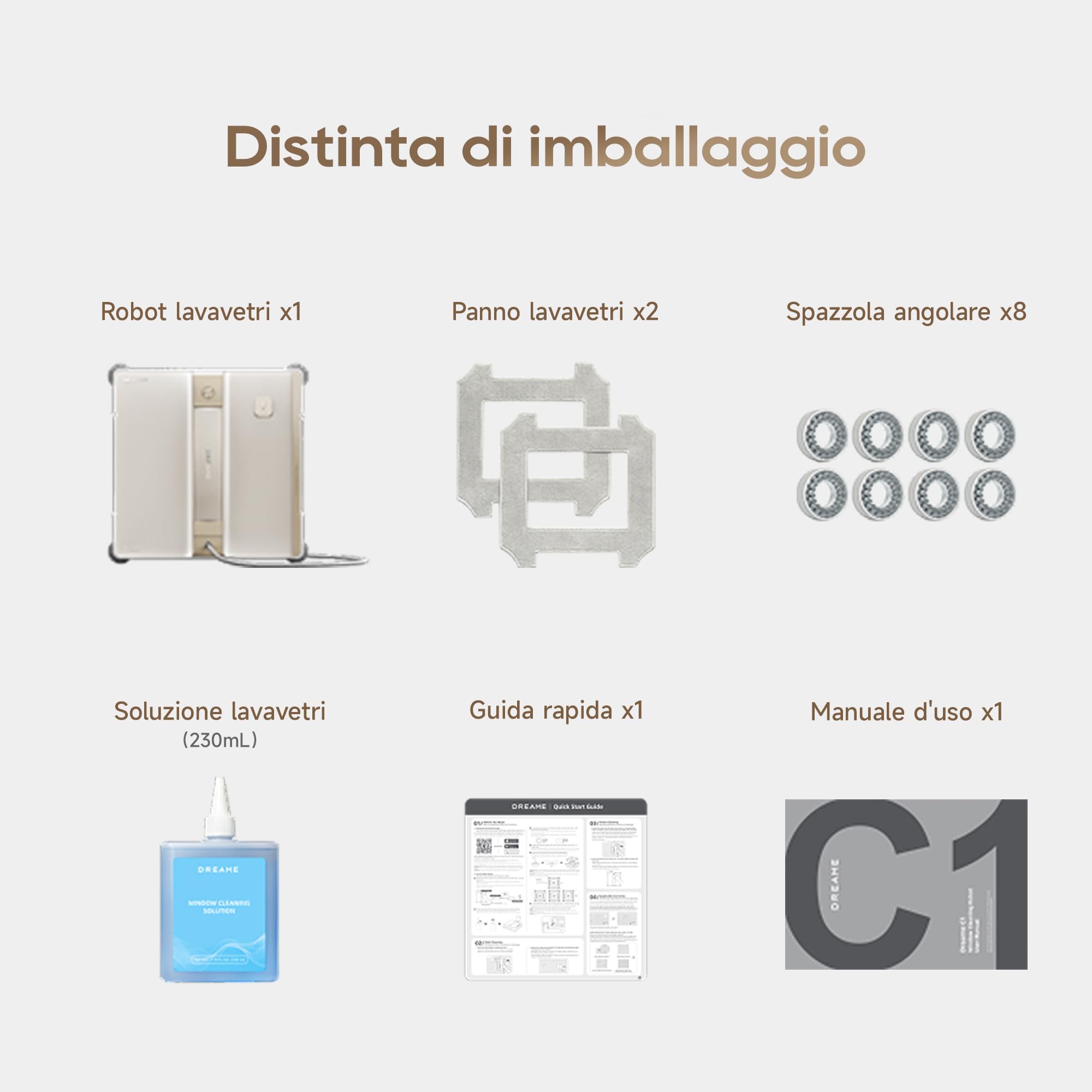 DREAME C1 Robot Lavavetri Intelligente, Aspirazione 5500Pa, Protezione Totale, Pulizia Angoli CornerClean, Doppio Spruzzo, Lavaggio Umido Profondo, Copertura Completa Superfici