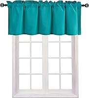 Vista 19 de JIUZHEN Cortinas de cenefa para ventana de cocina, cenefas para ventana de sala de estar/sótano, cortinas de ventana de baño, aislamiento térmico