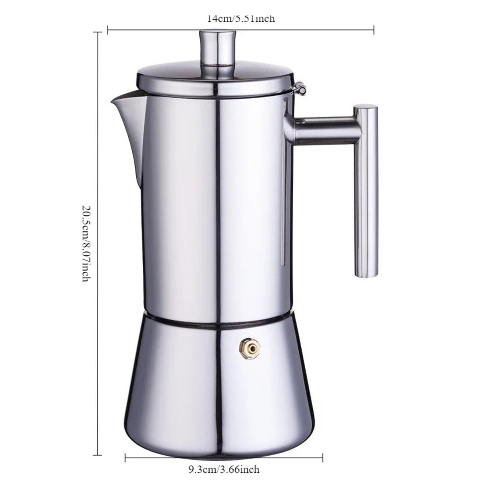 Genérico Cafetera espresso espesante Moka Pot máquina de café italiana acero inoxidable