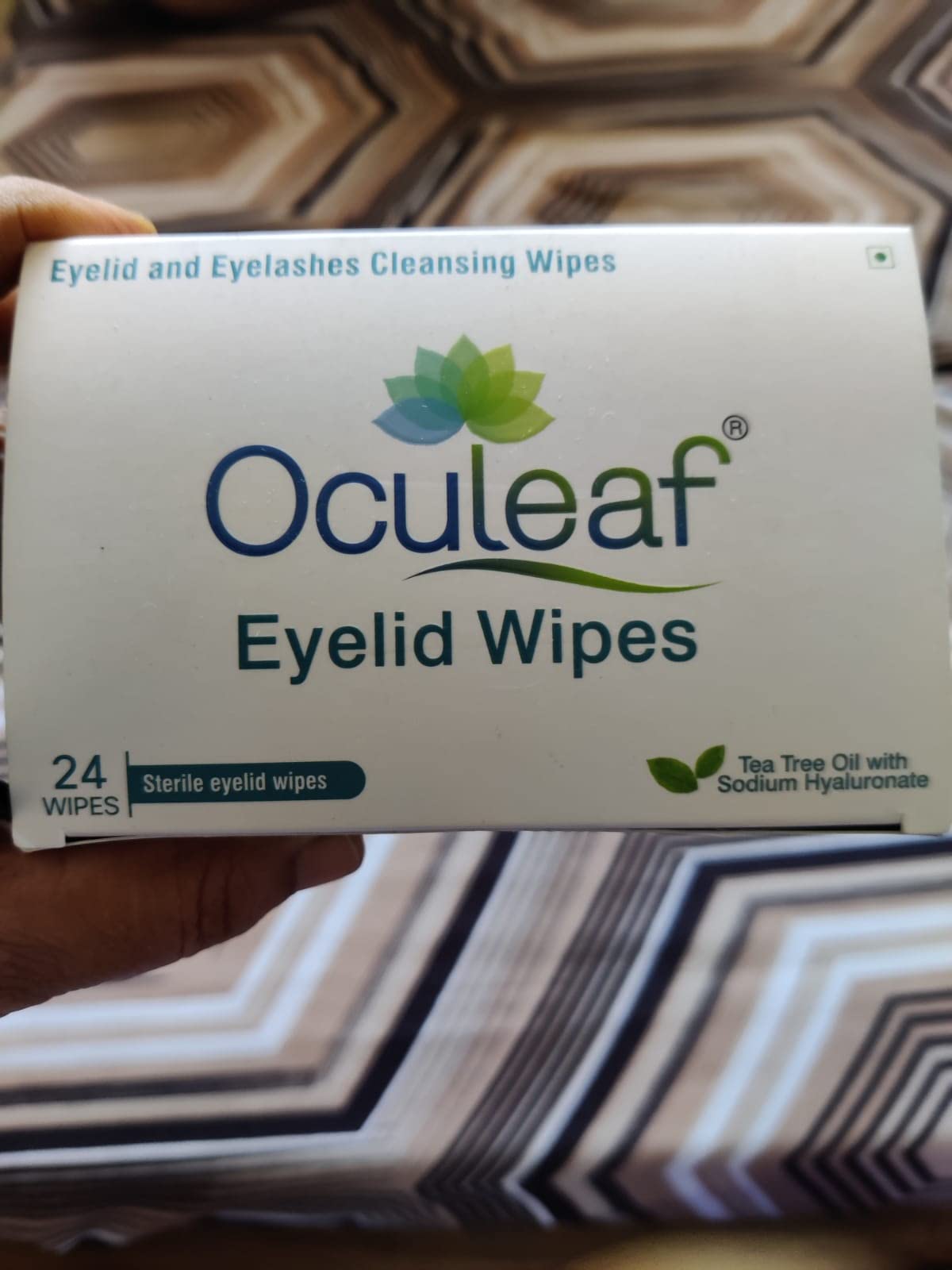 Waypham Oculeaf Eyelid Wipes Natural Tea Tree Oil, For Daily Eyelid