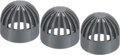 Miniatura 1 de PATIKIL Cubierta de rejilla de drenaje auricular de 2 pulgadas, adaptador redondo de tubería de drenaje de alcantarillado UPVC para sistema de