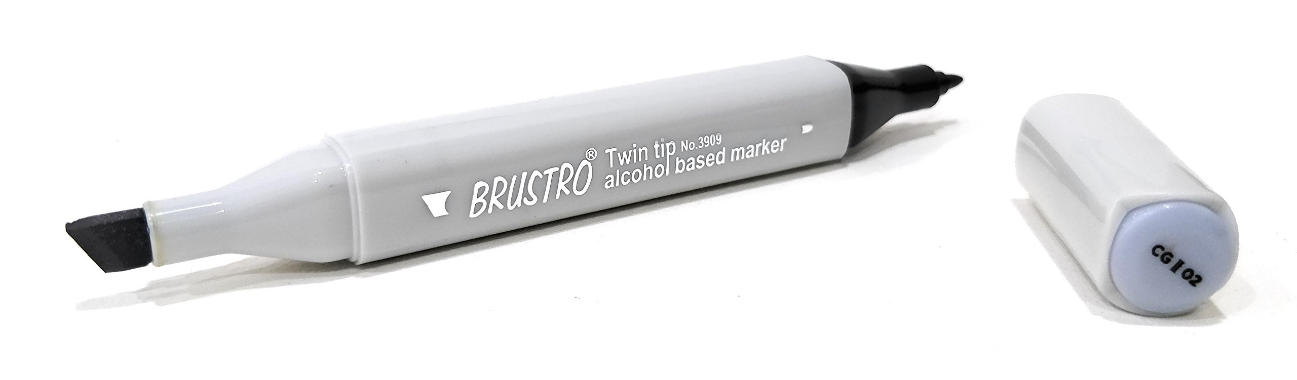 BRUSTRO Twin Tip Alcohol Based Marker (Cool Grey II 2) |Tip Size - Broad 1-7mm line,Fine 0.7mm|Ideal for Texturing, Sketching,Smudge-Proof,Waterproof,Graffiti,Comic Artist,Architect, Fine Art Students (B019H6KBU6) Amazon Price History, Amazon Price Tracker