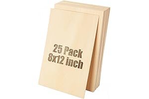 25 Pack Basswood Sheets Laser Cutting for Glowforge and Cricut