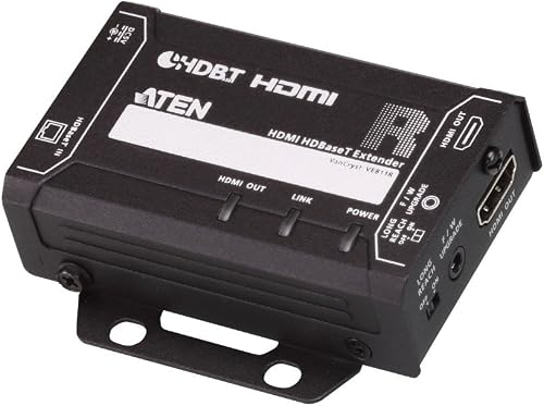 Aten VE811R Extensor Audio/Video Receptor AV Negro - Extensor de A/V (Receptor A