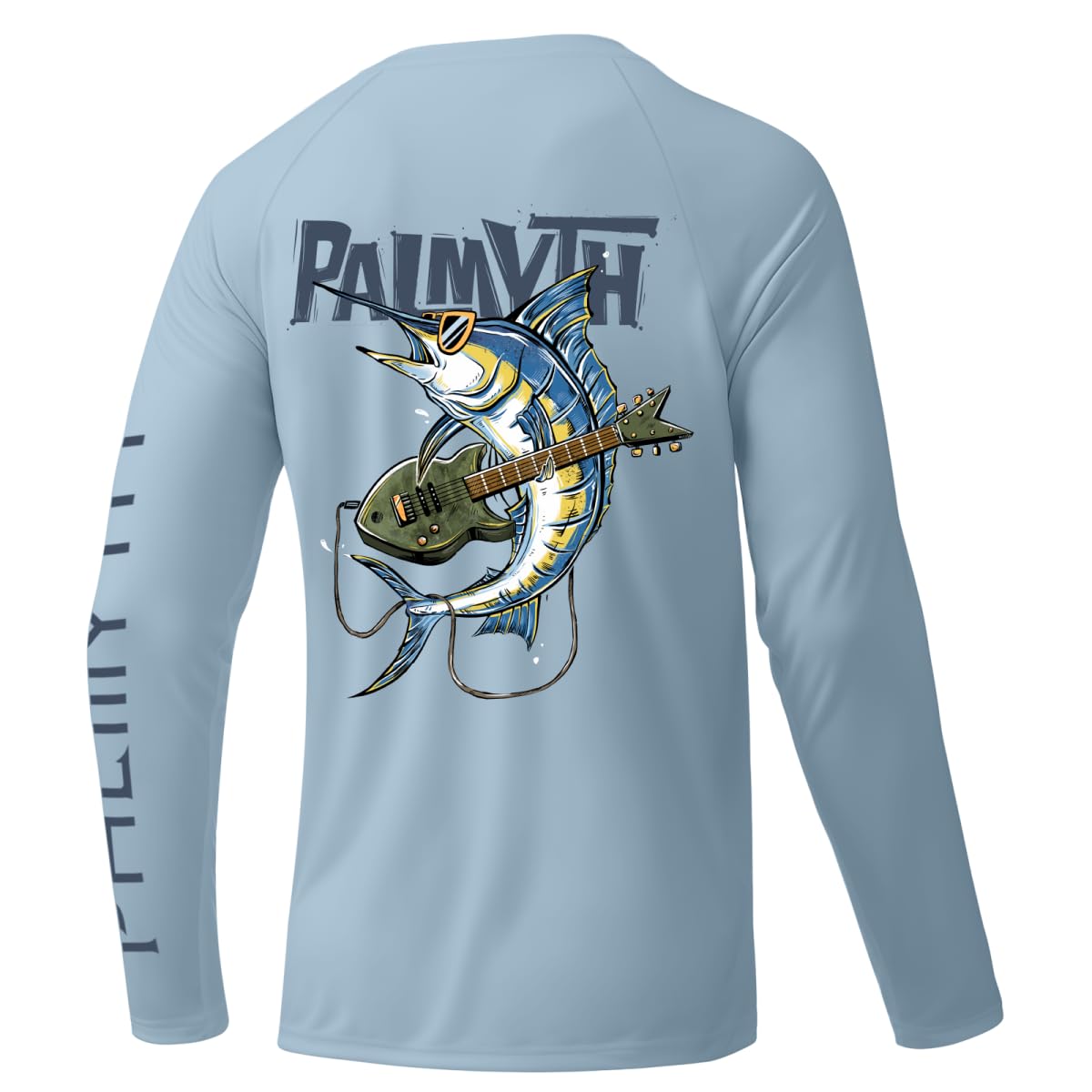 Palmyth Mens Fishing Shirts Sun Protection T-Shirts UV UPF 50+ Long Sleeve Rash Guard Tee