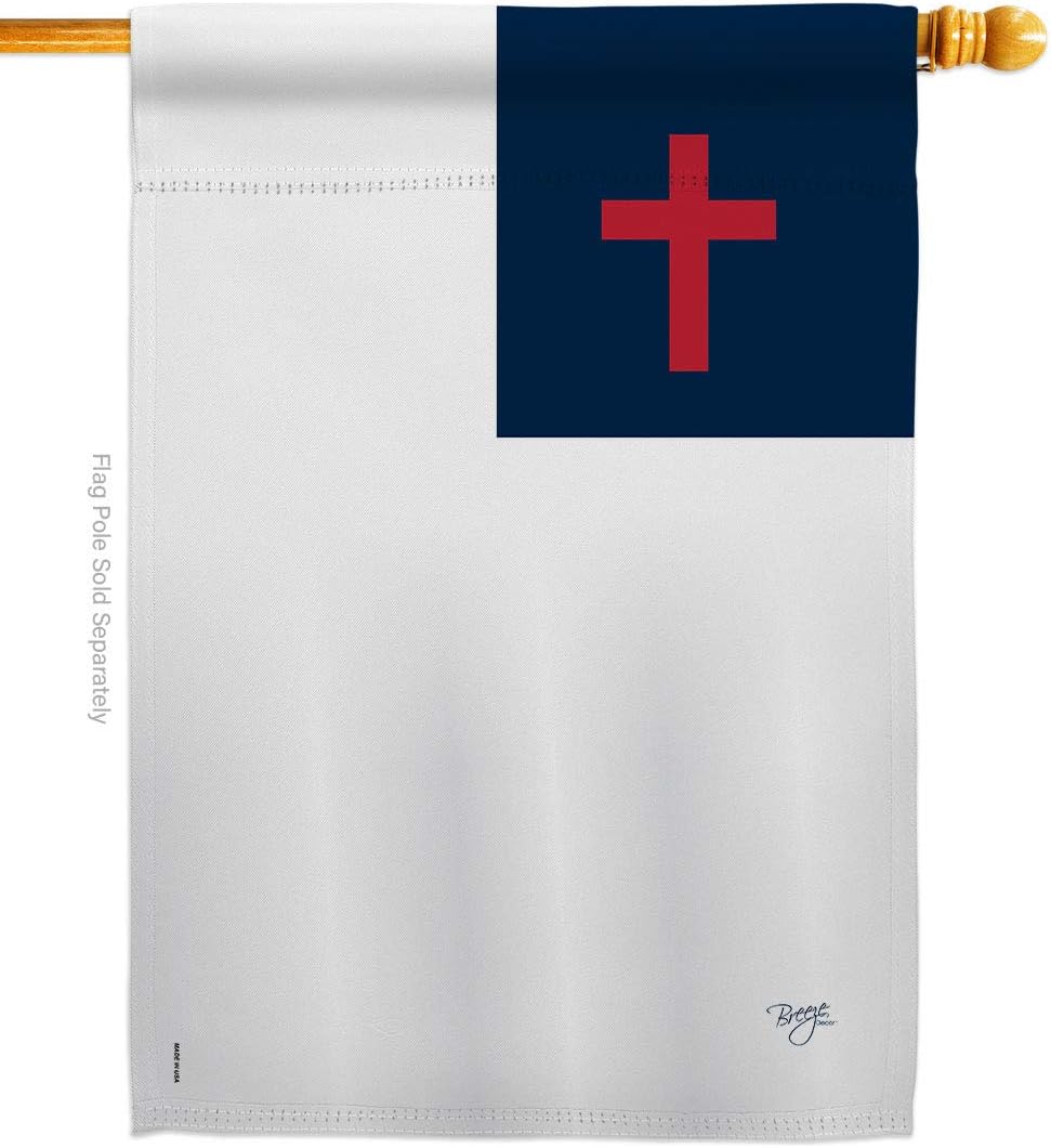 Christian House Flag Religious Faith Hope Grace Peace Dove Religion Easter Small Decorative Gift Yard Banner Made In USA 28 X 40