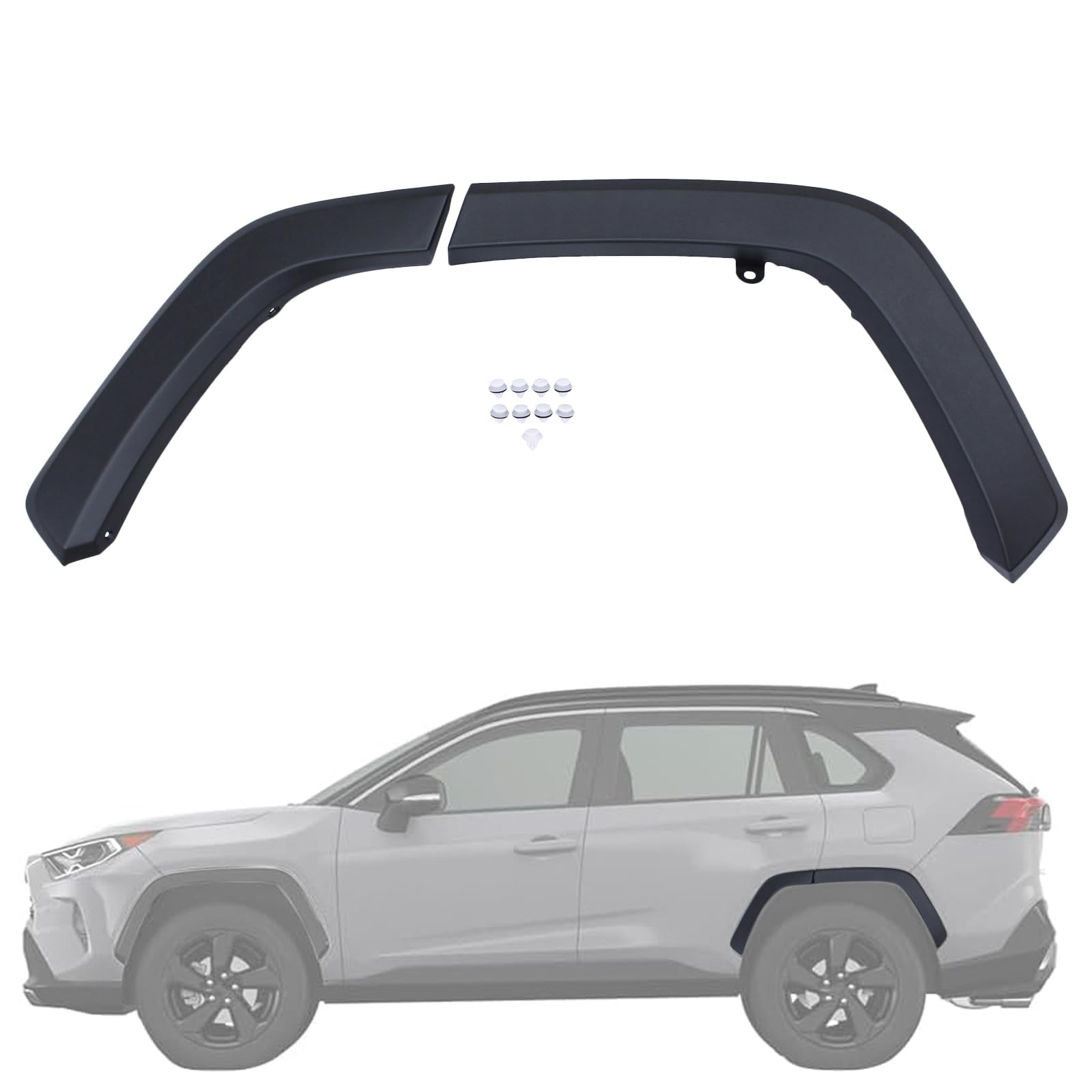 MOTOKU Black Rear Door Flare Arch and Rear Wheel Fender Flare
