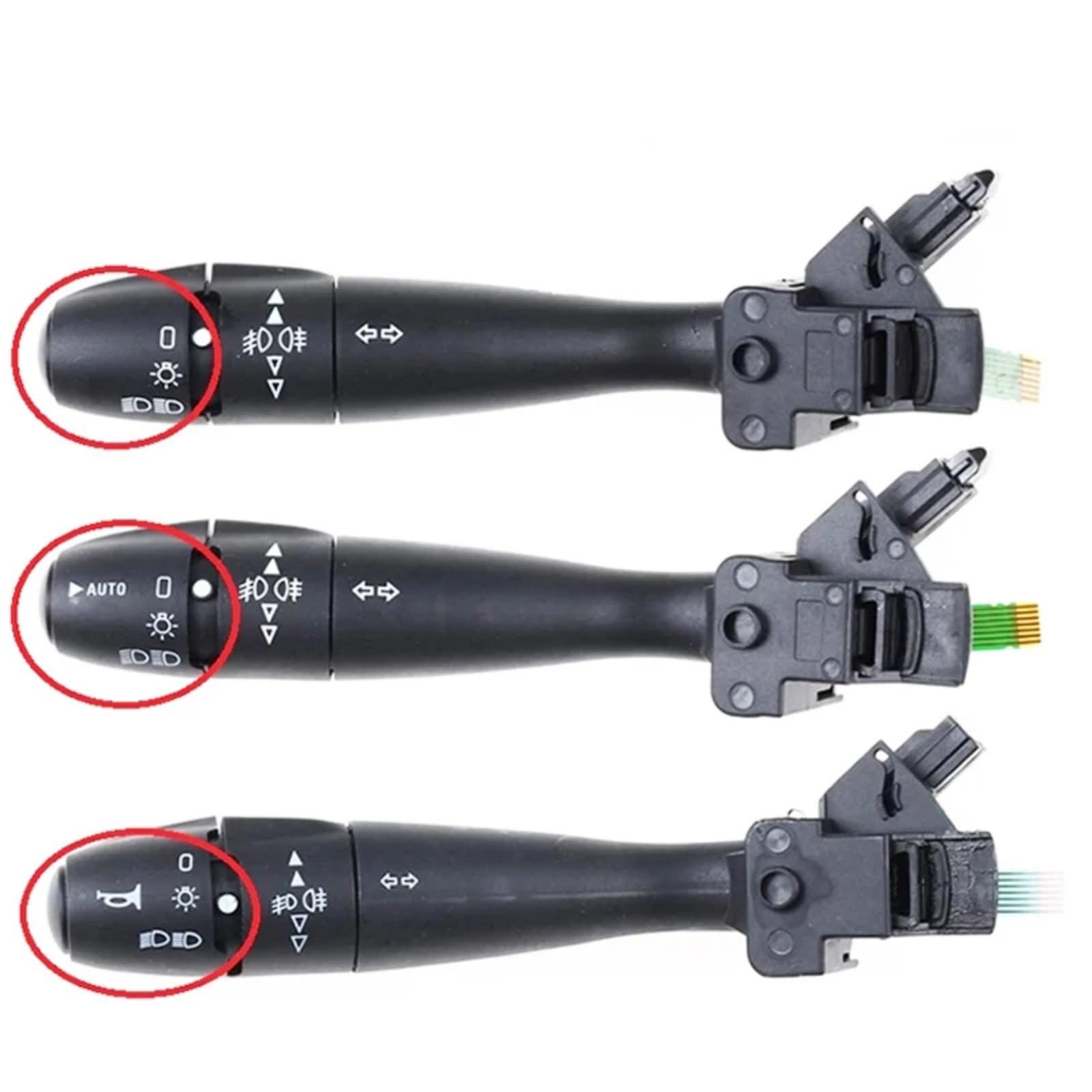 Interruptor de Columna de dirección para automóvil Compatible con Peugeot para 1007 206 207 307 406 Interruptor indicador de Intermitentes 96595087xt(Auto)