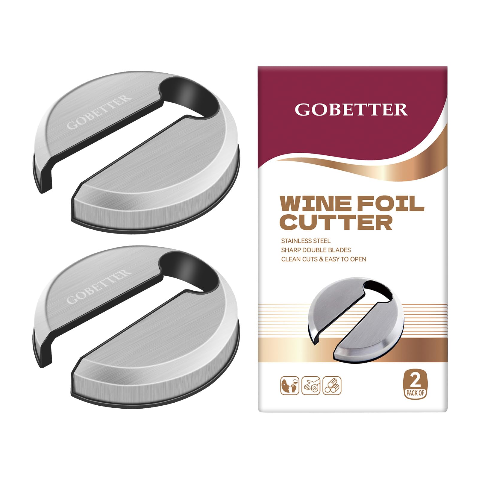 Gobetter Wine Foil Cutter - 2 Pack -1