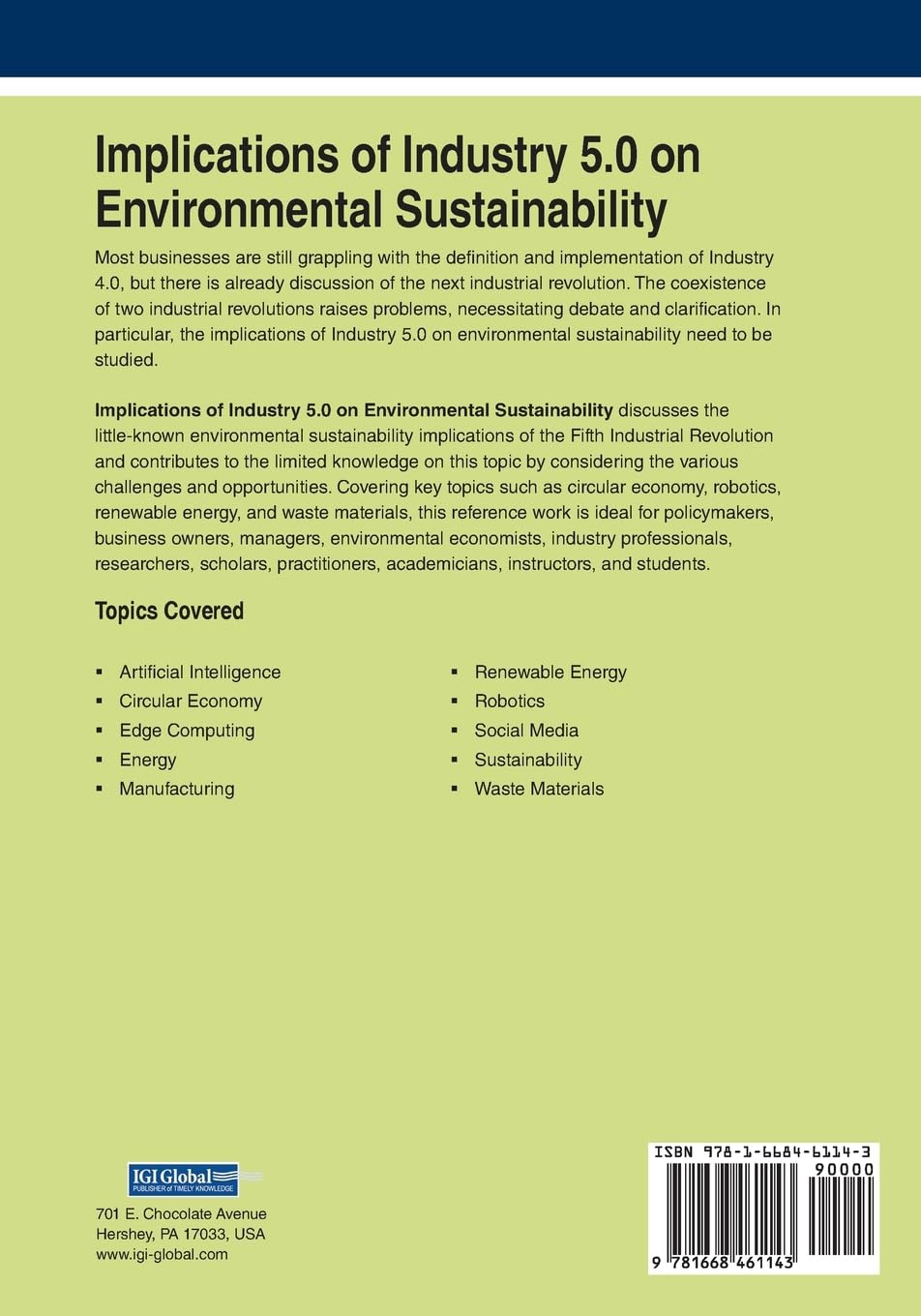 Implications of Industry 5.0 on Environmental Sustainability