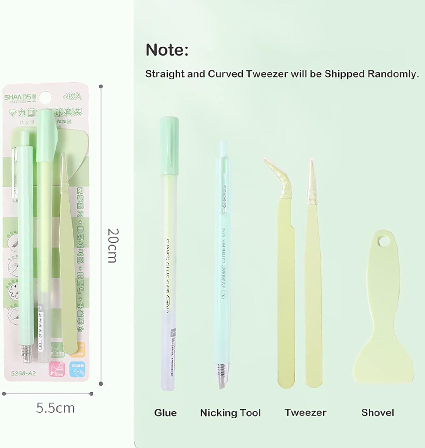 Doraking Scrapbooking Tools with Glue Tweezer Shovel Cutter Pen for Crafting, Scrapbooking, Card Making, Paper Crafts