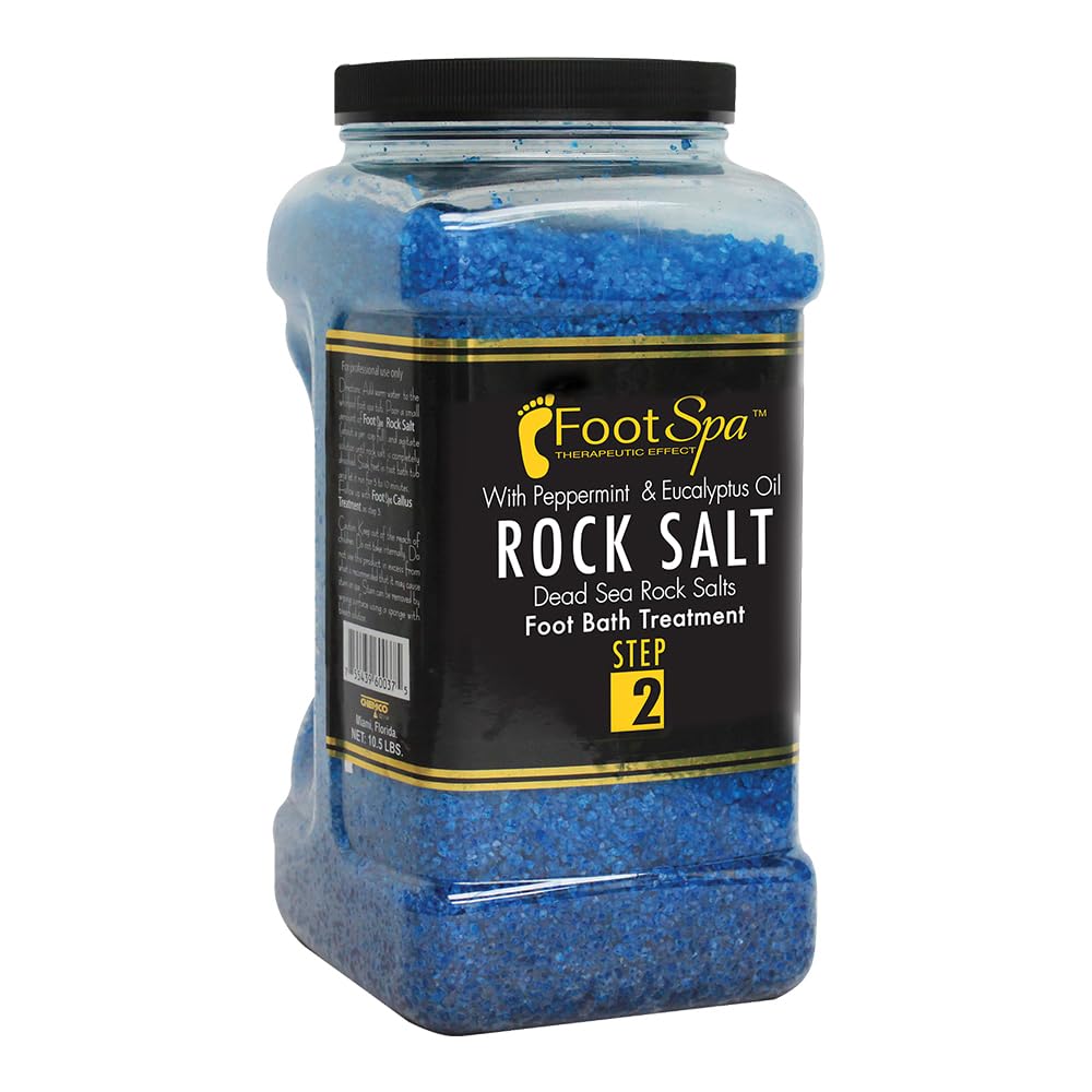 Detox Foot Soak Pedicura y sal de baño, 128 onzas - Fabricado con sales del mar muerto, eucalipto y aceite de menta - Hidrata, suaviza e hidrata