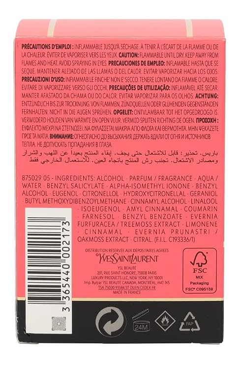 Yves Saint Laurent Paris Eau de Toilette Spray for Women, 2.5 oz