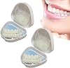 2 Pairs False Teeth Veneers Snap in Teeth, Veneer Teeth, Upper And Lower Fake Teeth, Instant Veneers Dentures Men And Women Temporary Cosmetic Teeth [Energy Class A]