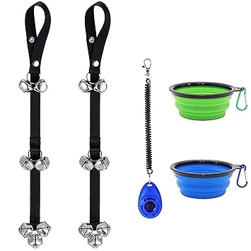 WOHENI Dog Doorbells for Potty Training, Adjustable Potty Dog Bells Pet Bells for Door Knob, Puppy Training, Housebreaking, Go Outside-Potty, and Extra Loud Bells (2 Pack)