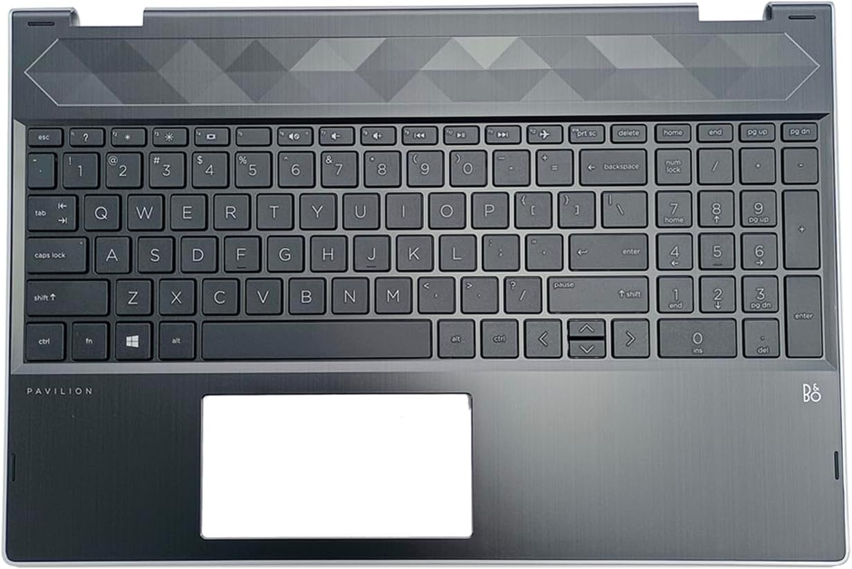 Replacement for HP Pavilion X360 15T-CR000 15T-CR 15 CR 15-CR0051OD Laptop Upper Top Cover Case Palmrest Not-Backlit Keyboard Assembly Part l20848-001 4600EH0E000 Black