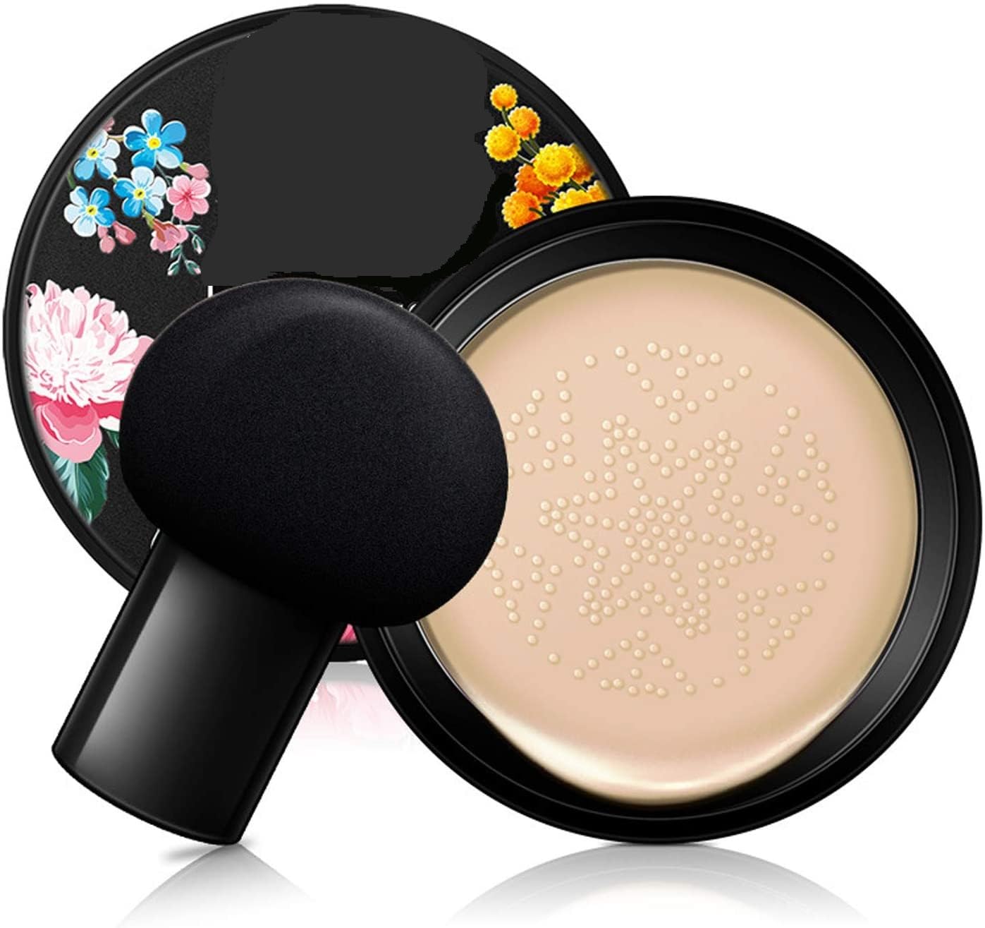 TopFinder® 24h Invisible Waterproof Liquid Foundation With Blender For Face Makeup | Highlighter | High Coverage | Dark/Dry Skin Tone | HD Water Base Face Cream Natural Glow Beauty Cosmetics Makeup Kit