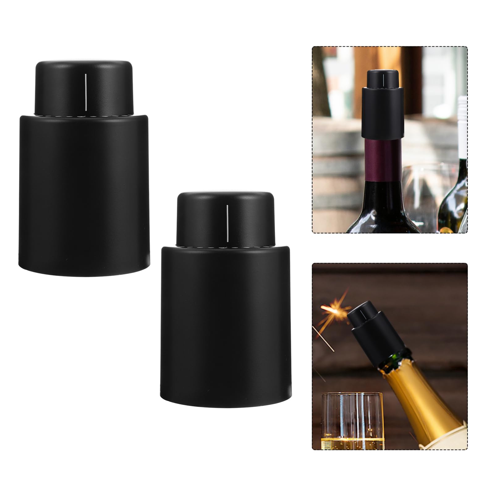 POPETPOP 6piezas Tapón De Vino De Vacío Sellado Hermético para Mantener Vino Fresco Diseño Reutilizable y Duradero