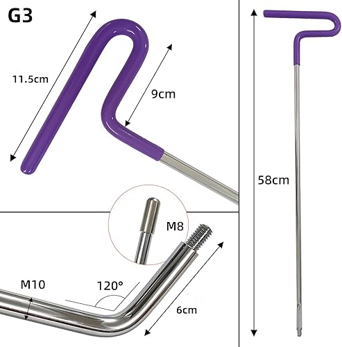 Miniatura 4 de Kit de eliminación de abolladuras, 30 varillas de reparación de abolladuras sin pintura, acero especial de manganeso, herramienta profesional de