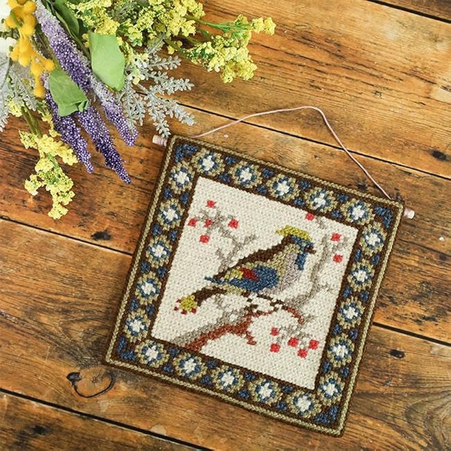 Amazon.co.jp: 北欧 ヴィンテージ ツヴィスト刺繍 タペストリー