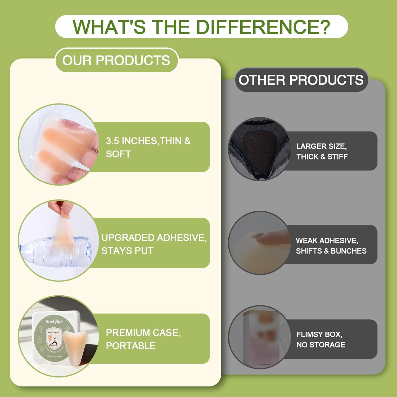 8-Pack Upgraded Camel Concealer Toe Cover for Women, Adhesive Reusable Silicone Pads with No-Bump Design, Anti Camel Insert for Swimsuit Yoga Leggings, Comfortable Fit - Image 5