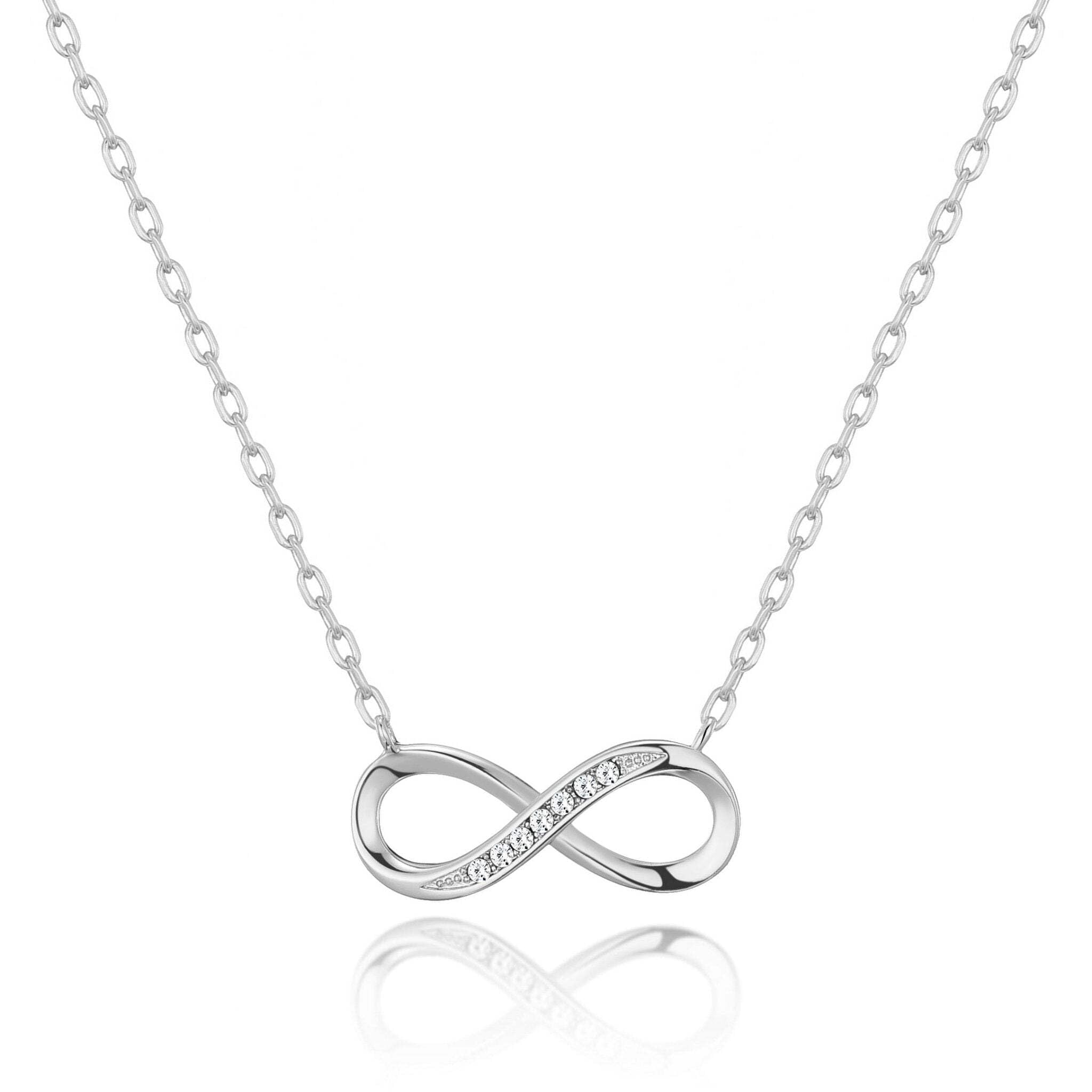 Philip JonesSilver Plated Infinity Pendant Necklace Created with Zircondia® Crystals