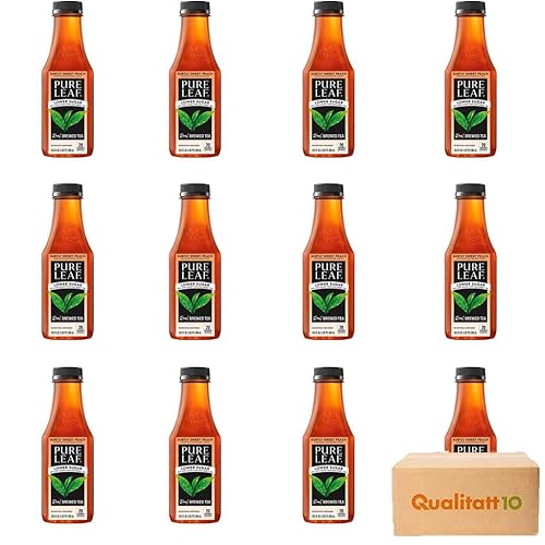 Pure Leaf - Té preparado de melocotón sutilmente dulce, 16.9 onzas líquidas, paquete de 12 por QUALITATT 10
