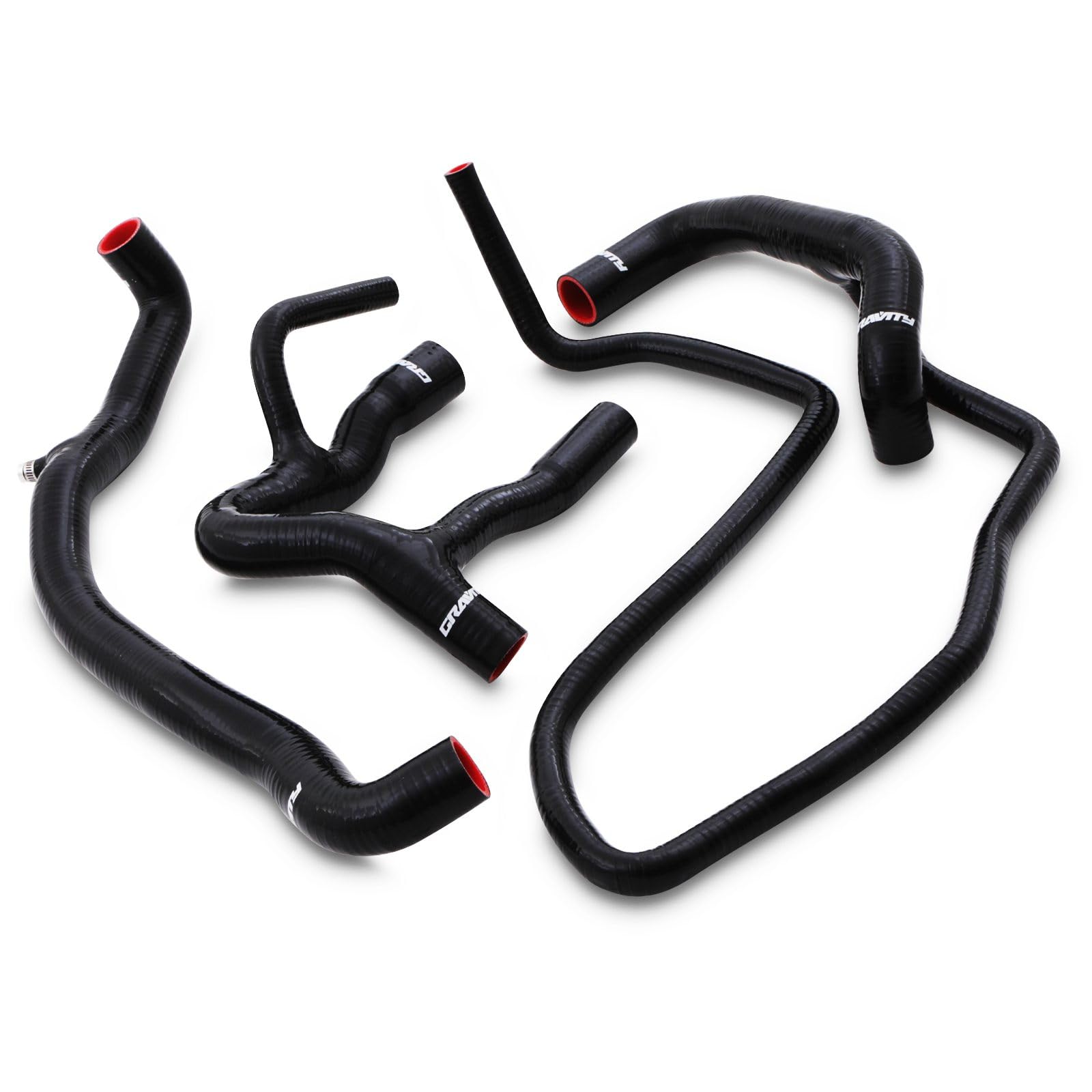 Predator4x4 Black Predator 4X4 Silicone Radiator Hose Kit For Land Rover Defender Td5 2.5Td 98-04