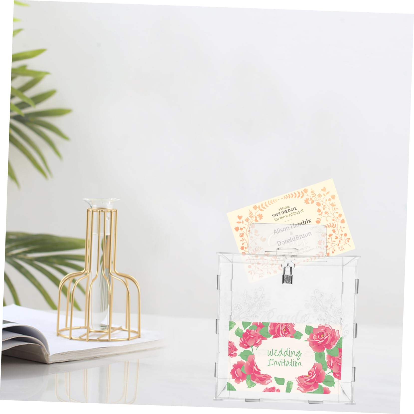 SHOWERORO Hochzeitskartenbox Aus Strapazierfähigem Transparente Spardose Für Geldgeschenke Multifunktionale Aufbewahrung Für Karten Wünsche Und Erinnerungen Für Hochzeiten Und Partys