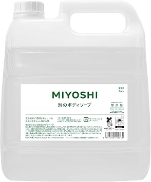 MIYOSHI Commercial Use Miyoshi Soap Additive-Free Foam Body Soap 4L