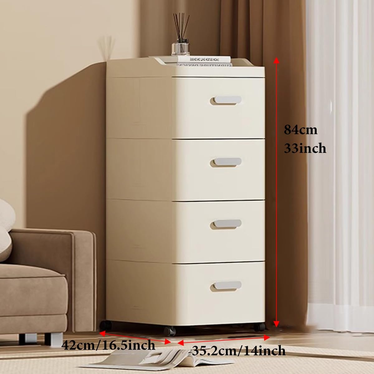 Armoire de classement verticale avec 2/3/4/5 tiroirs pour bureau à domicile, support d'imprimante à roulettes avec armoire de rangement sous le bureau