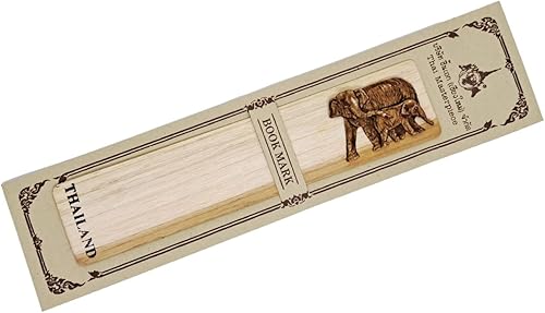 Vista 54 de WitnyStore Marcapáginas de madera tallada de 7 pulgadas de largo, elefante para papá y bebé, hecho a mano, accesorio de artesanía de madera único
