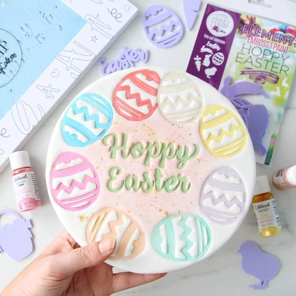 Sweet Stamp by AmyCakes Plastic Candy-Edition Numbers, Symbols and Uppercase and Lowercase Letters for Embossing Cakes