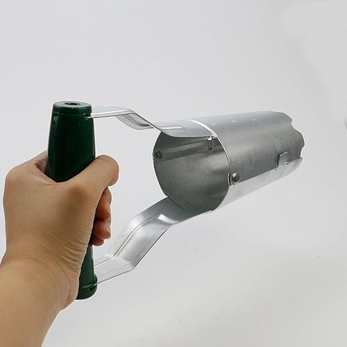 Miniatura 6 de Maceta de bombilla con marca de profundidad, trasplantadora de bulbos ideal para plantarexcavar, plateado y verde