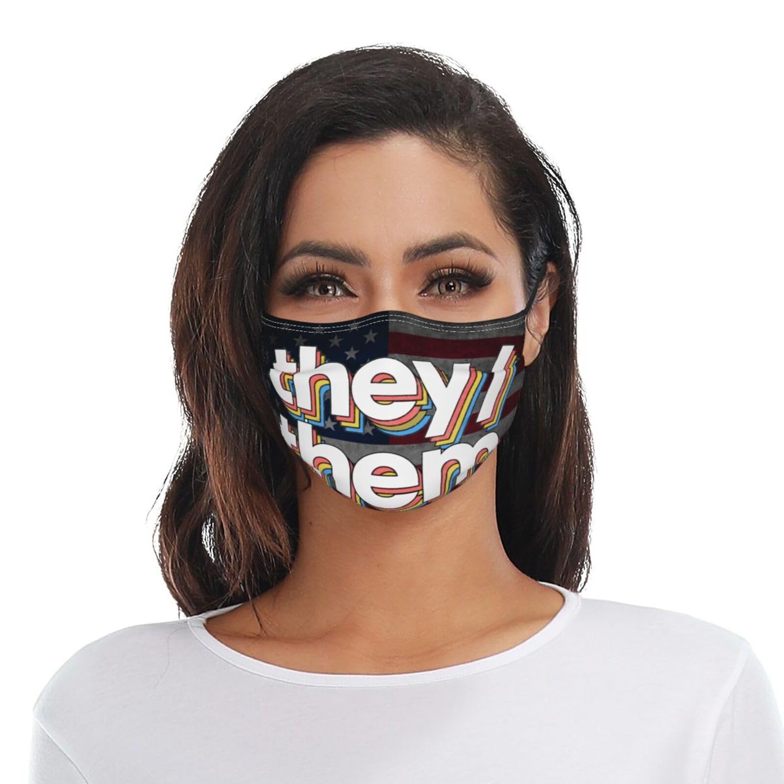 They Them Pronouns Adult Dust Mask Adjustable Dust Face with 2 Filter49