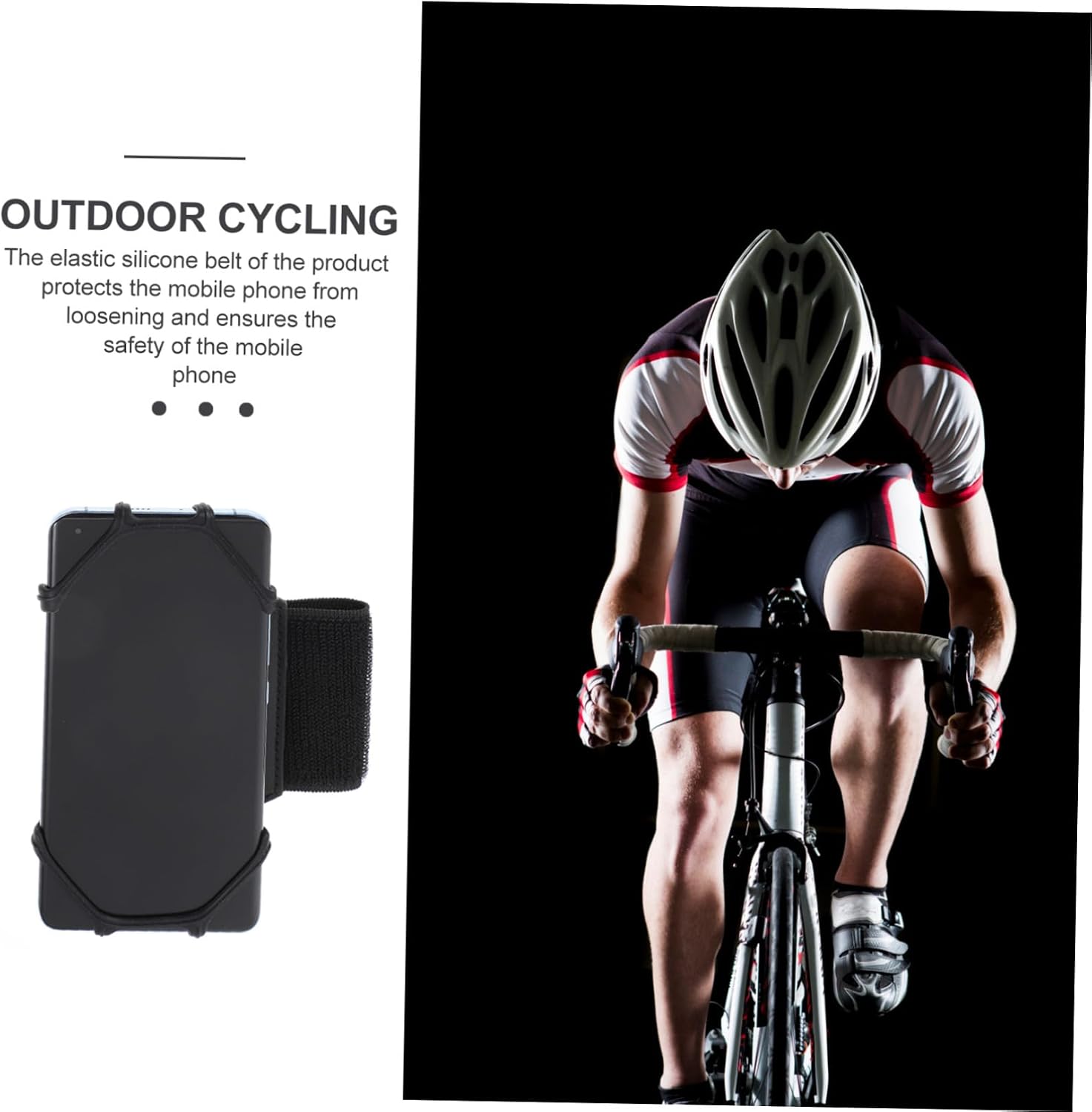 HOMSFOU Sports Wristband Cellphone Armband with 360 Rotating for Running Cycling Hiking and Outdoor Activities image 3