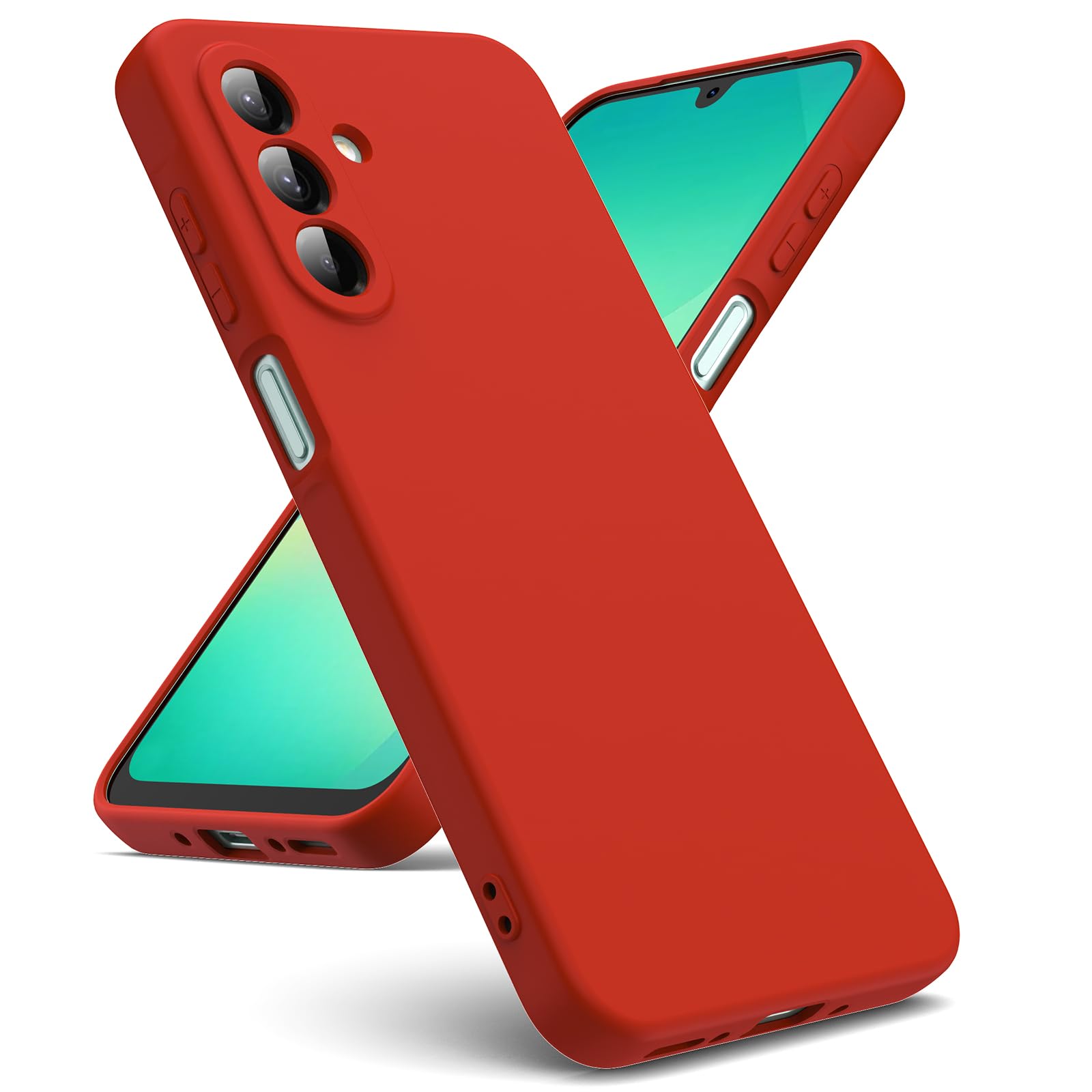 Oududianzi - Cover Compatibile con Samsung Galaxy A26 5G [Silicone Liquido] [Interno in Microfibra] Gomma Gel di Silicone Liquida Antiurto Custodia Cover A26 5G - Rosso