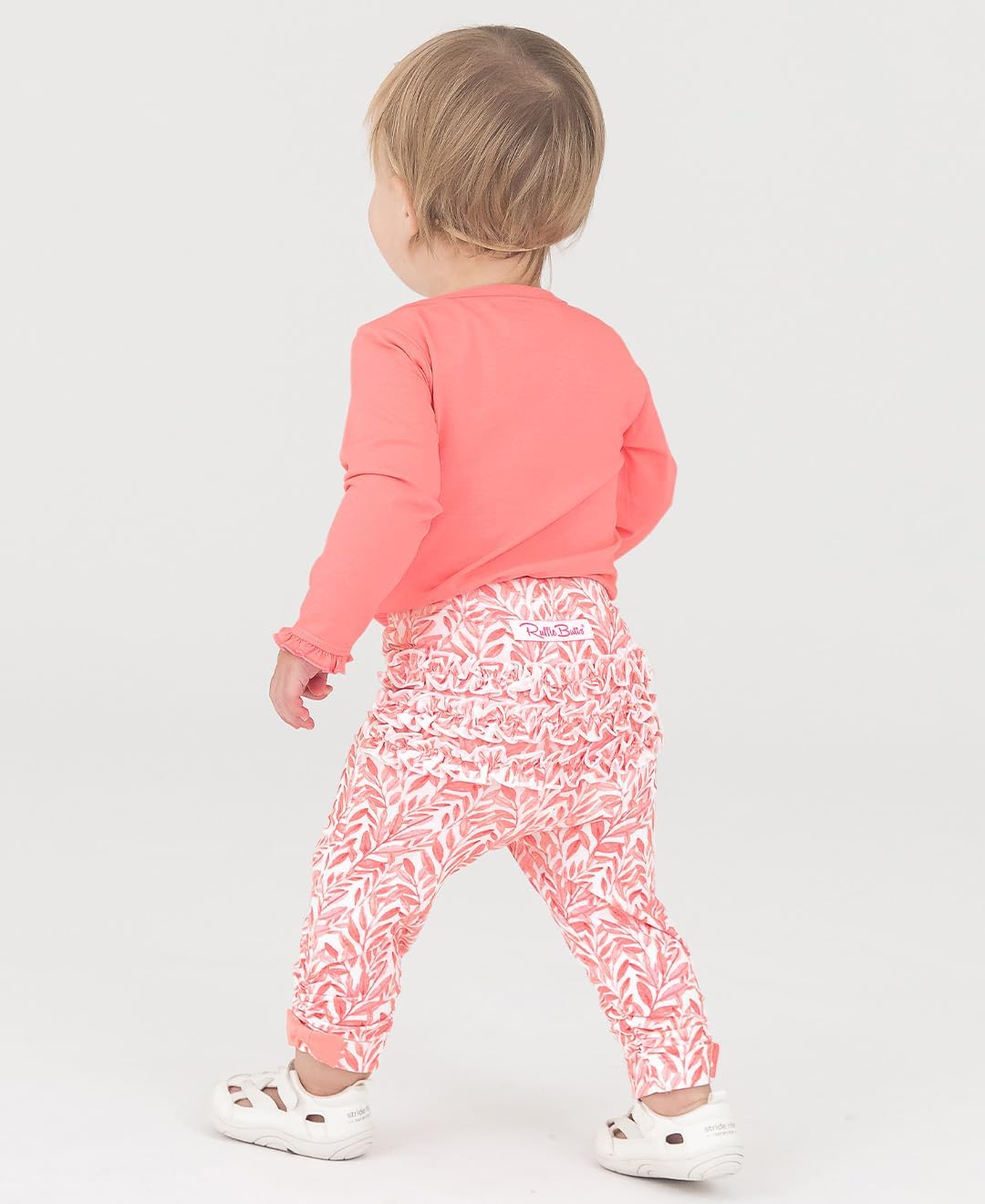 RuffleButts Baby/Toddler Girls Knit Long Sleeve Ruffle Layering Bodysuit with Snaps - Image 4