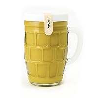 Vista 3 de Ika's Garden Mostaza estilo Düsseldorf – Mostaza alemana suave y picante en taza de cerveza reutilizable, 8.99 onzas – Frasco sin BPA, producto