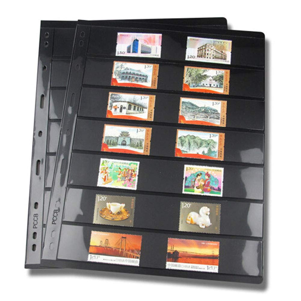 Happymore Stamp Pages 10pcs/lot Lines Collection PVC Double Sided Album Holders 9 Holes Standard Not Include Cover Inners Loose Leaf Grid ack(G)
