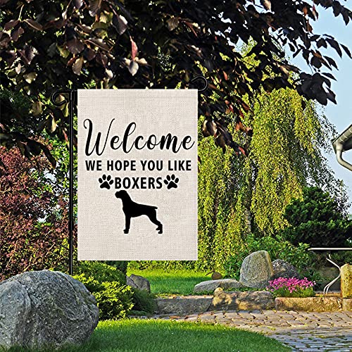 Boxers Garden Flag Boxers Dog Flag Welcome We Hope You Like Boxers Garden Flag (Like Boxers Flag)3