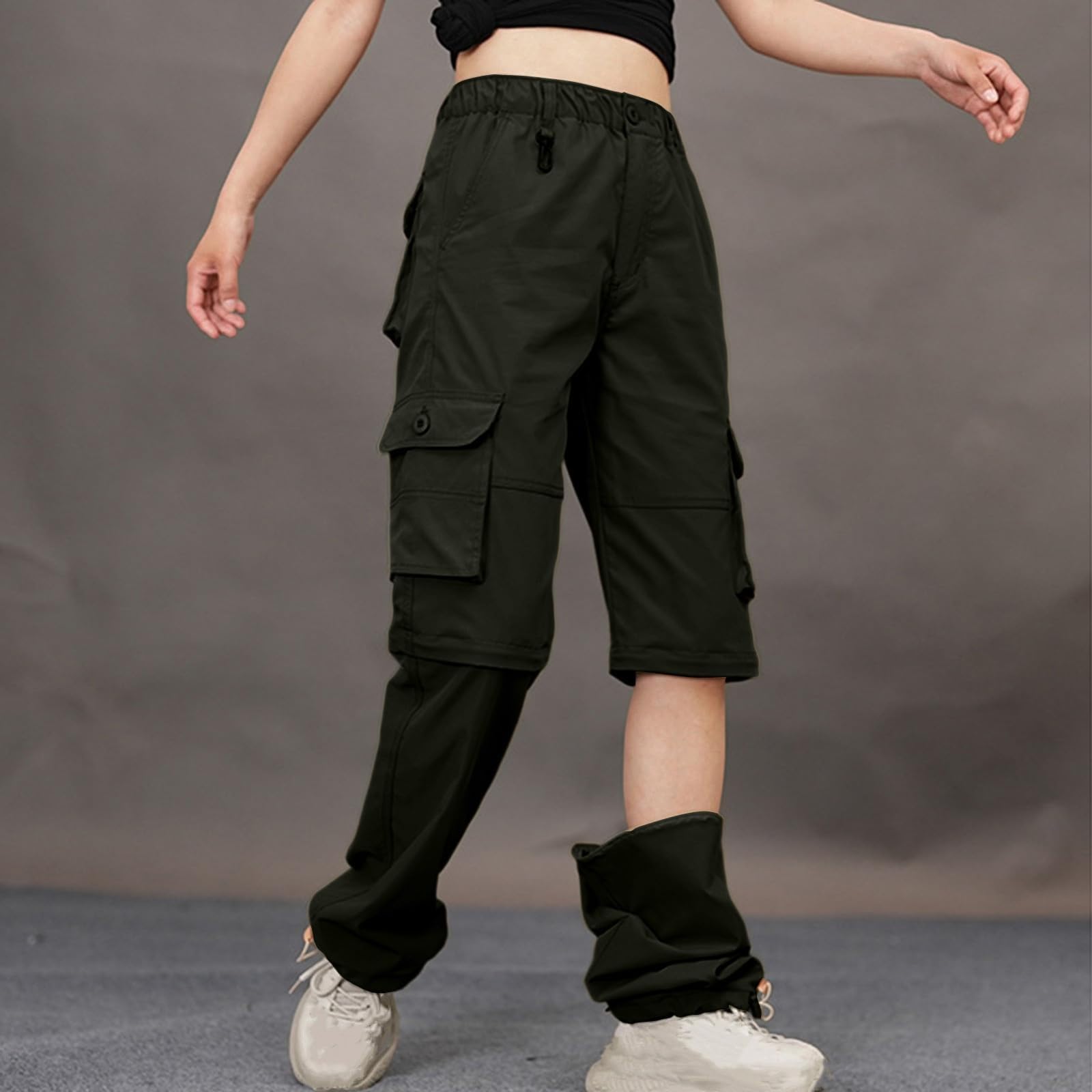 Generico Pantaloni da Trekking Donna Estivi Sweatpants Wide Leg Jogger Palestra Baggy Harem Curvy Cargo Push Up Protezioni Impermeabili Ciclisti Tattici Pantalone