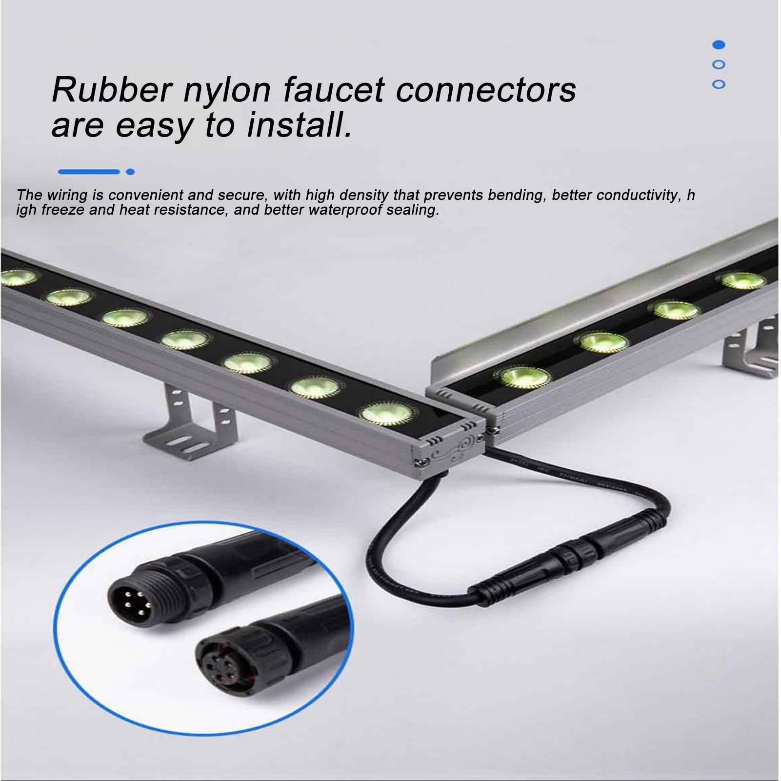 Rectangular Luces De Paisaje - Luces LED De Pared, Focos Lineales Impermeables Para Exteriores IP65, Foco Led Jardín, Luces Lineales De Pared Exterior Para Villas(White,A-24W(220V))